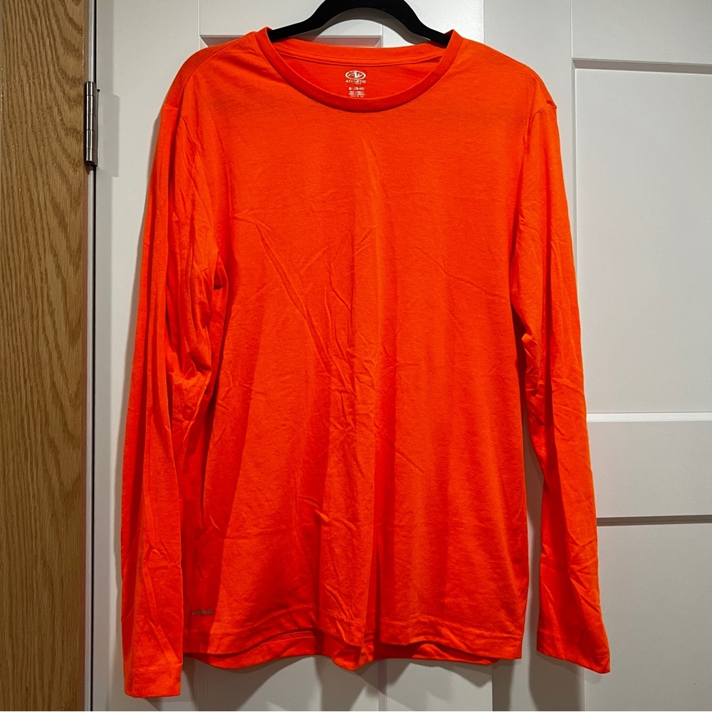 Men's High-Visibility Long Sleeve Performance Shirt - Bright Orange